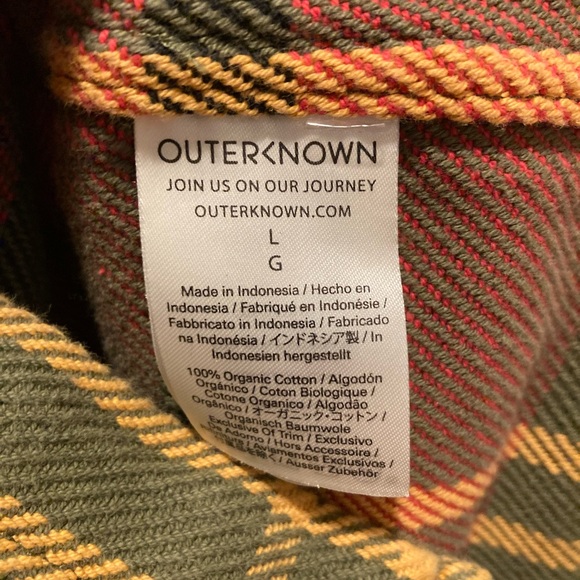 Outerknown Mens Plaid Blanket Shirt Large - Picture 3 of 3